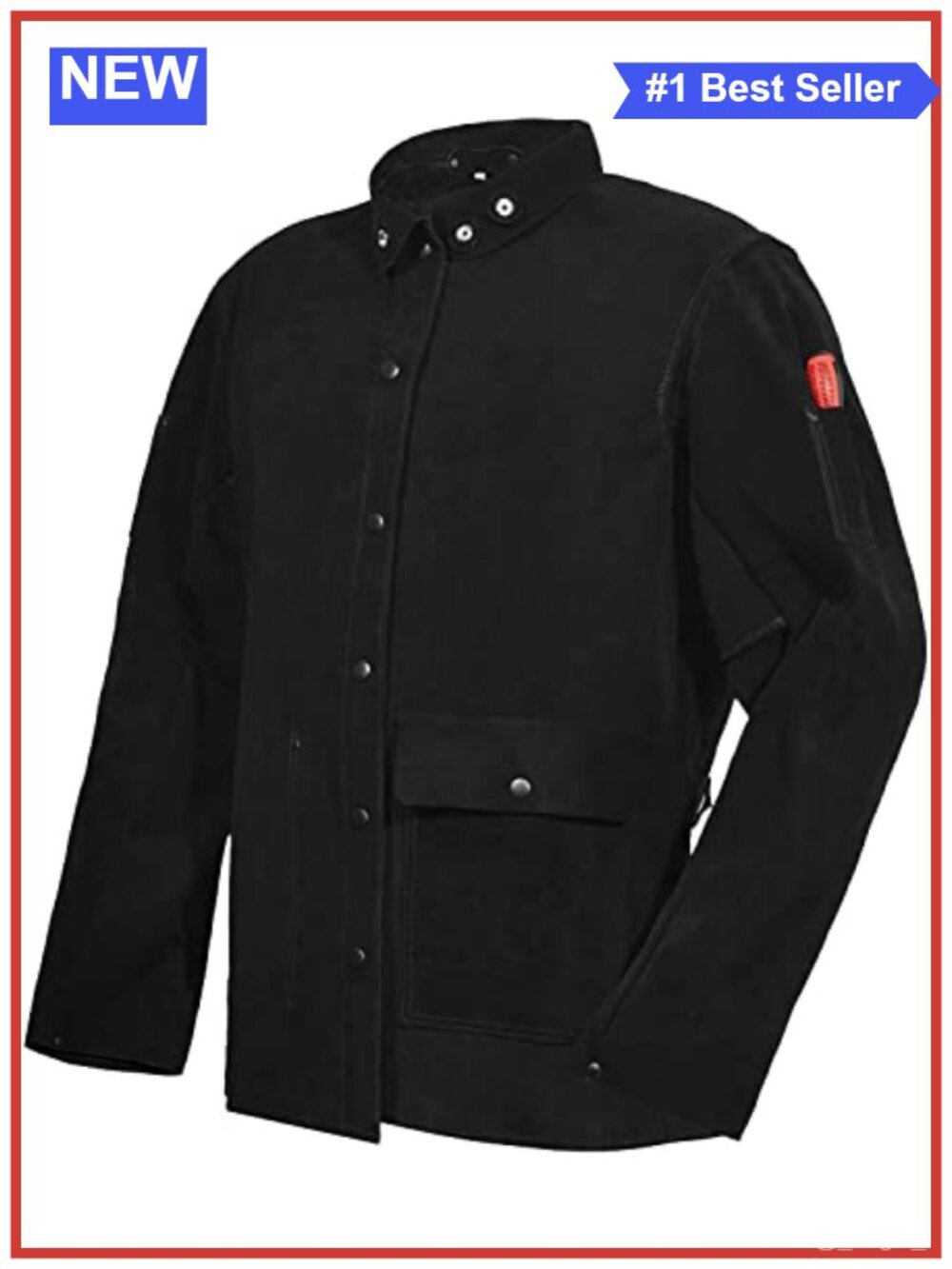 Heavy Duty Leather Welding Jacket Flame Retardant Work Safety Jacket
